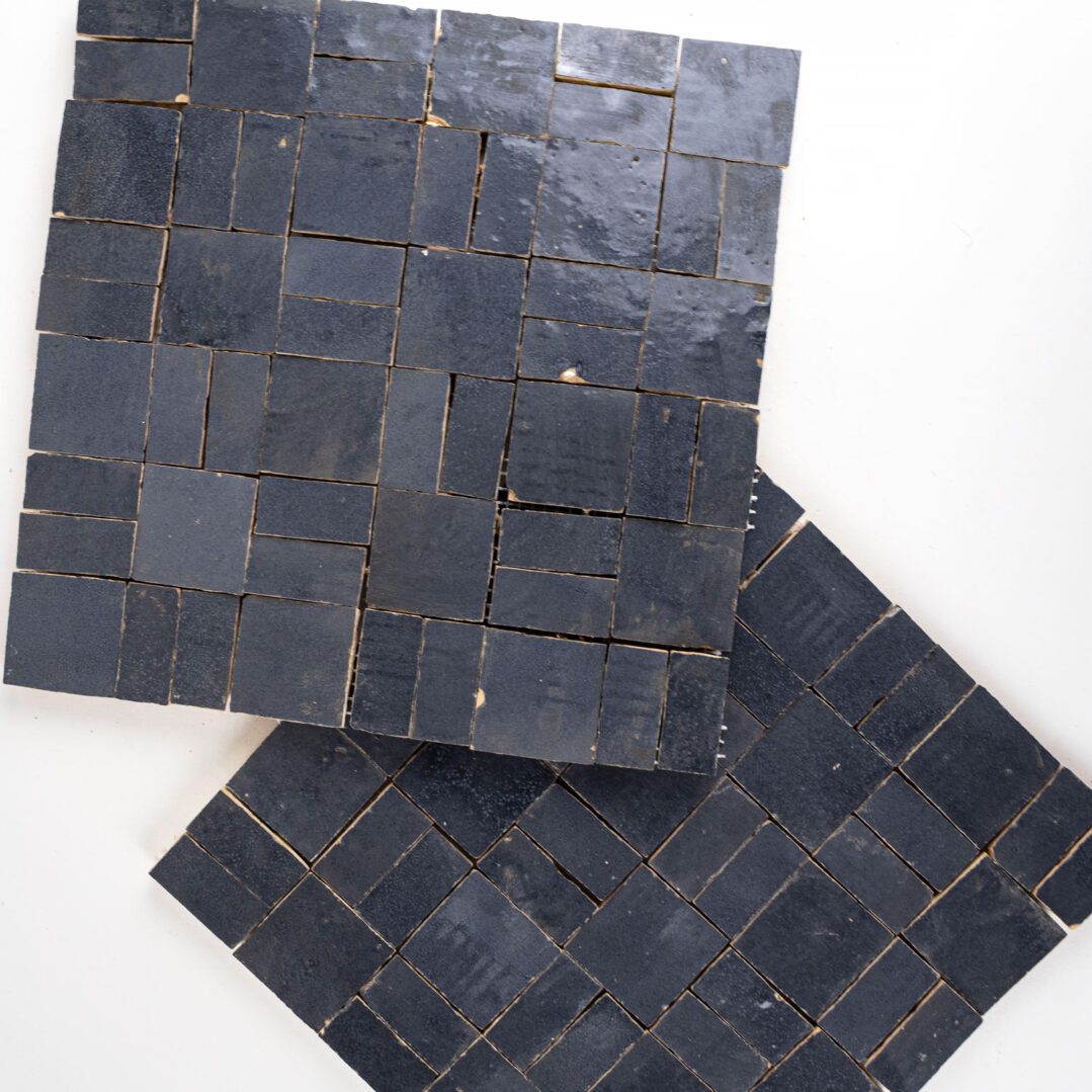 Zellige Moderne | 12"x12" Crosshatch Terracotta Mosaic Tile