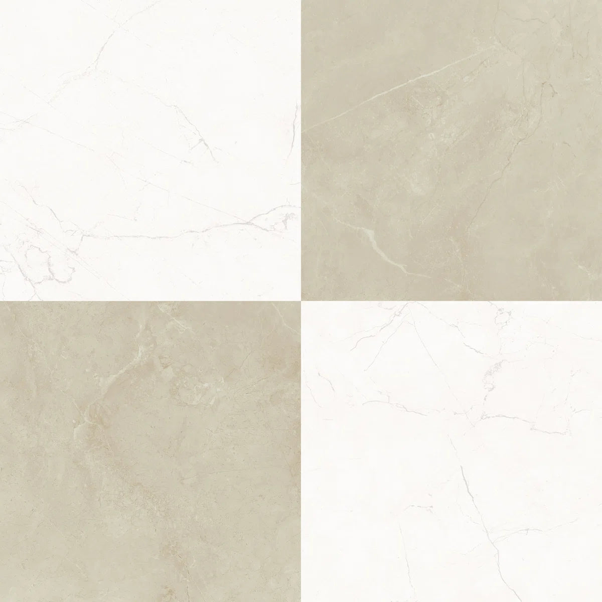 Sophia Checkerboard | 12"x12" Marble Look Tile