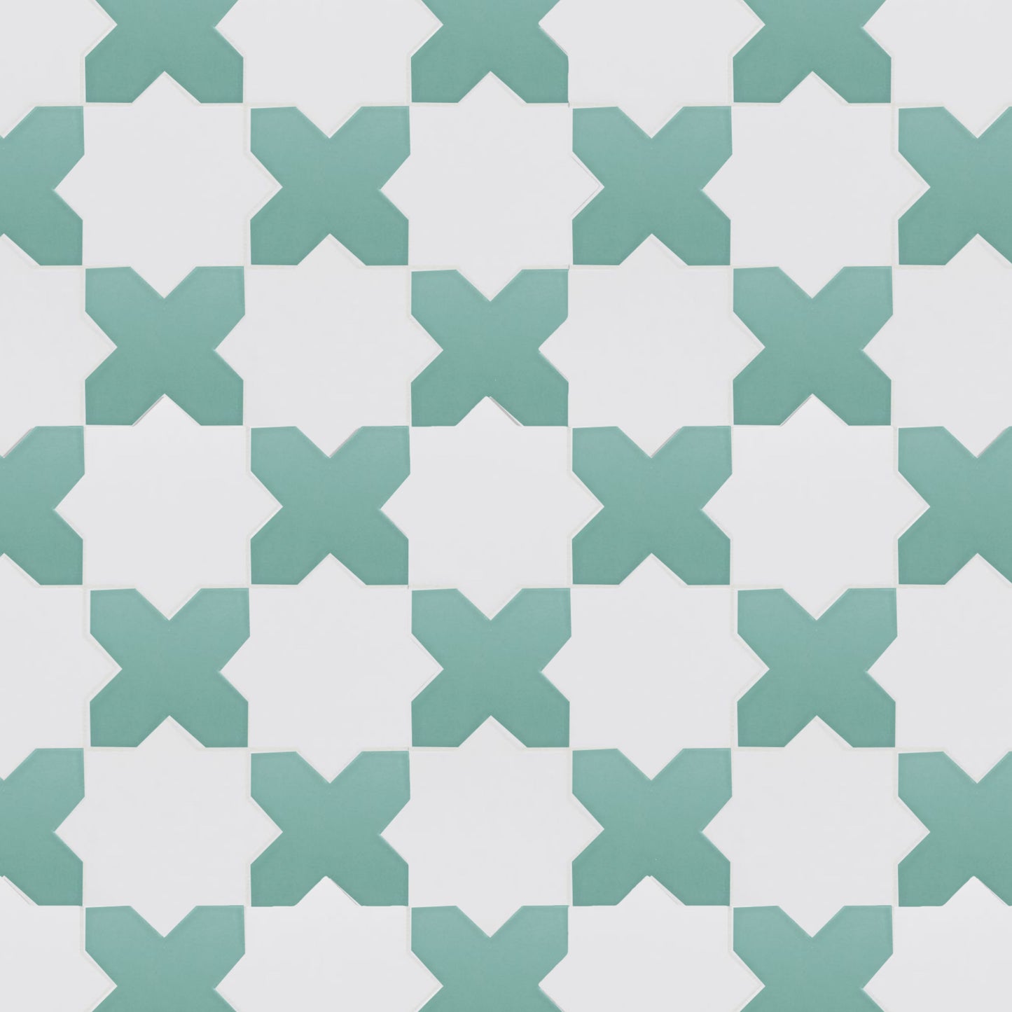 Porto Checker | Porcelain Star+Cross Floor & Wall Tile