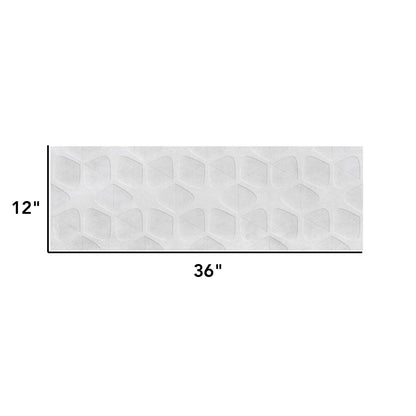 Dimensi | 12"x36" Ceramic Moon Concave Deco Wall Tile