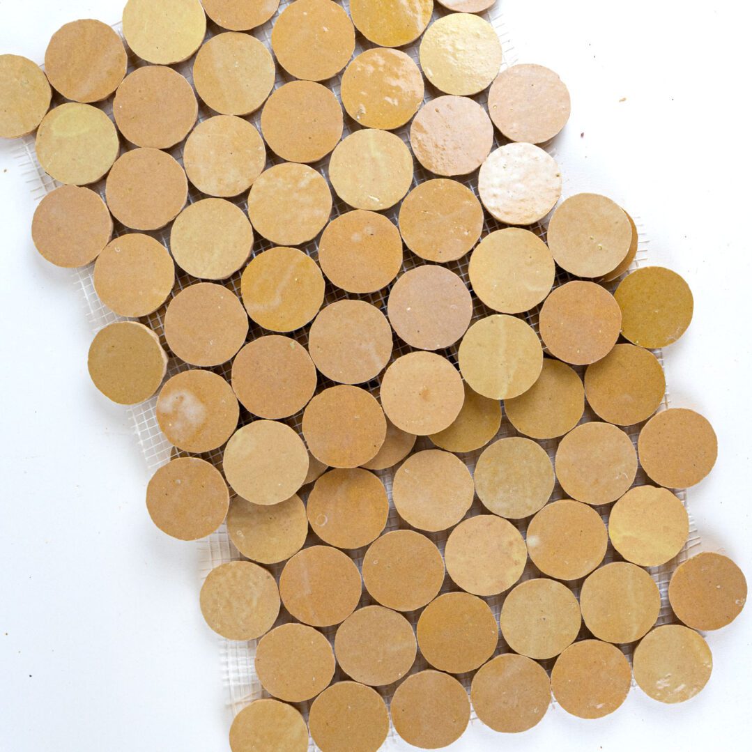 Zellige Moderne | 2"x2" Terracotta Circles Mosaic Tile