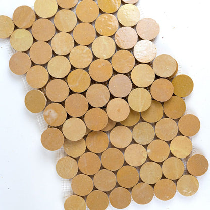 Zellige Moderne | 2"x2" Terracotta Circles Mosaic Tile