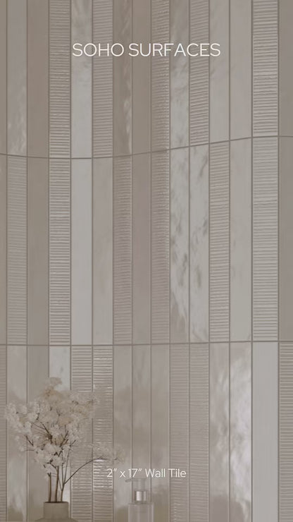 Milana | 2"x17" Ceramic Deco Wall Tile