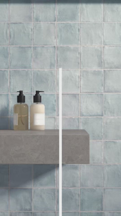 Sabbia Zellige | 4"x4" Ceramic Zellige Wall Tile