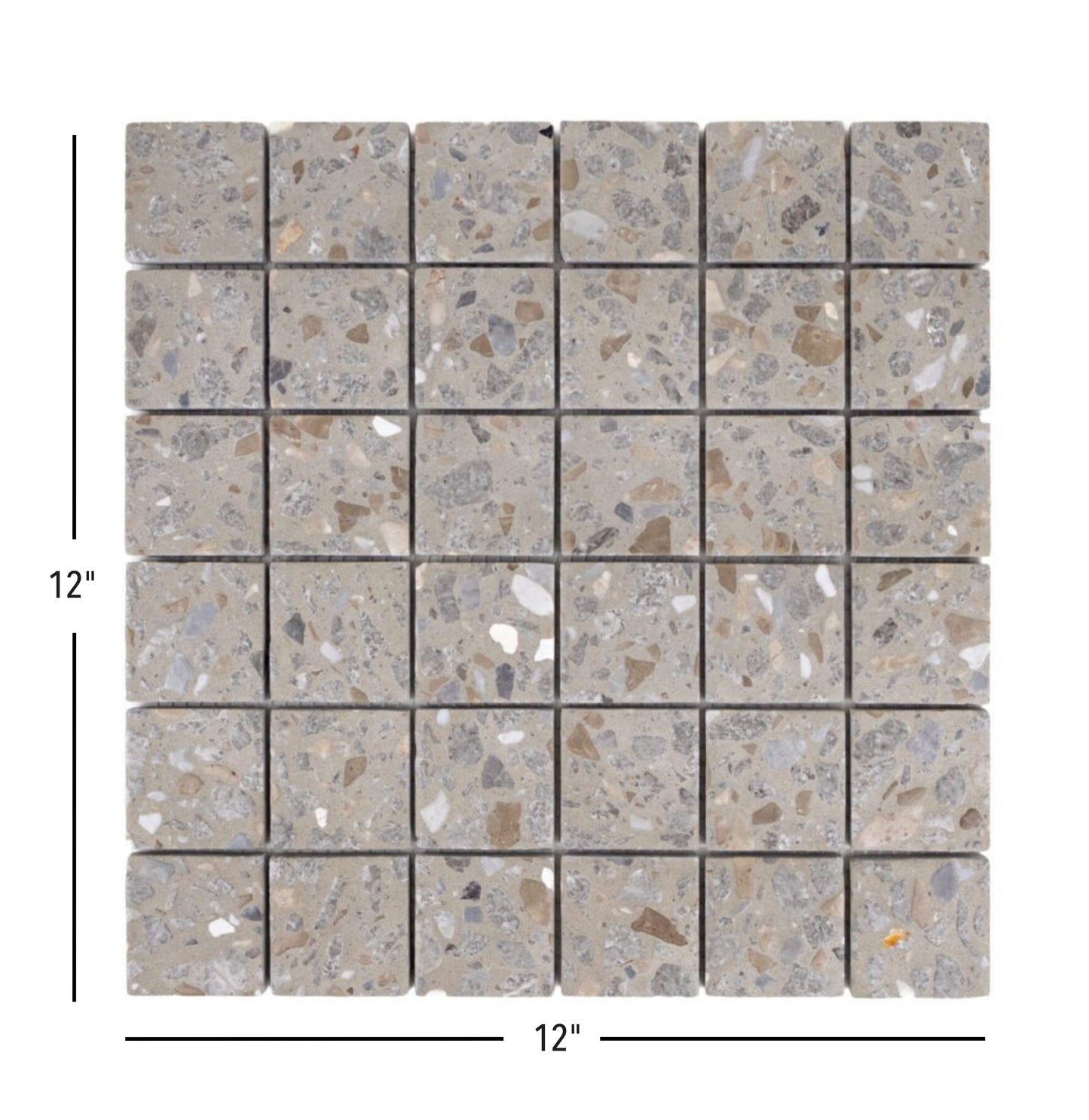 Terrazzo Living | 2"x2" Terrazzo Mosaic Floor & Wall Tile
