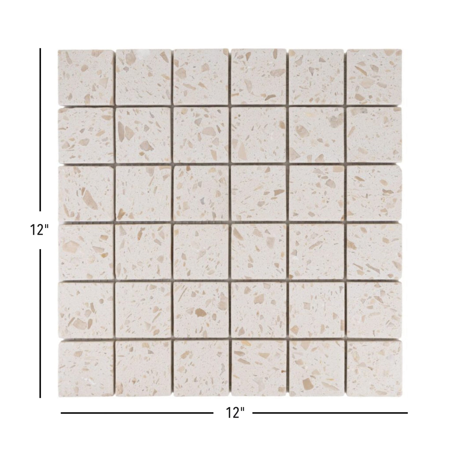 Terrazzo Living | 2"x2" Terrazzo Mosaic Floor & Wall Tile