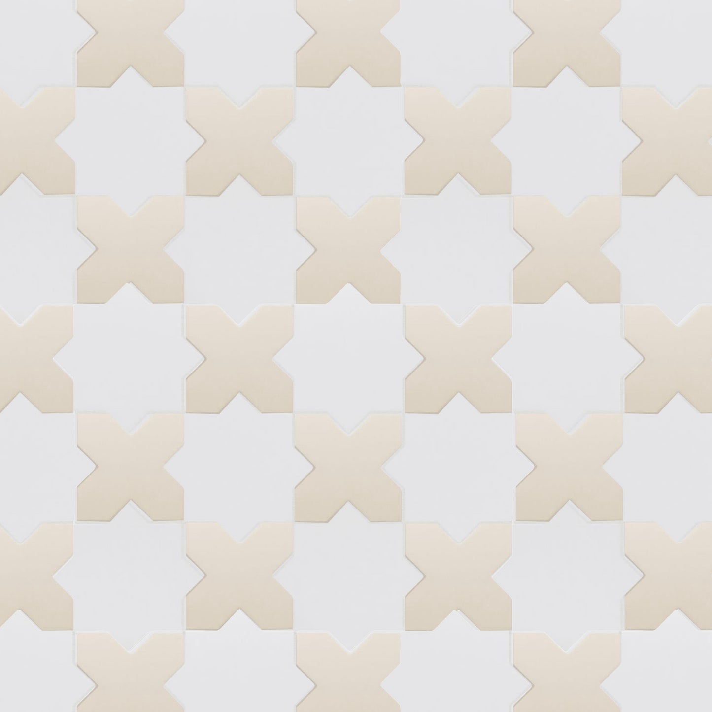 Porto Checker | Porcelain Star+Cross Floor & Wall Tile