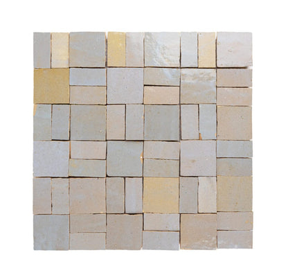 Zellige Moderne | 12"x12" Crosshatch Terracotta Mosaic Tile