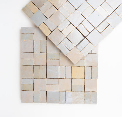 Zellige Moderne | 12"x12" Crosshatch Terracotta Mosaic Tile