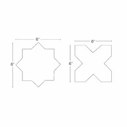 Porto Checker | Porcelain Star+Cross Floor & Wall Tile