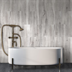 Vintage,Bathroom,Interior,With,A,White,Bathtub,,A,Gold,Shower
